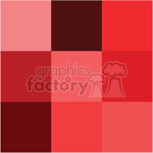 A clipart image featuring a grid of nine squares in various shades of red and pink. The squares are arranged in a 3x3 grid with a mix of dark, medium, and light red tones.