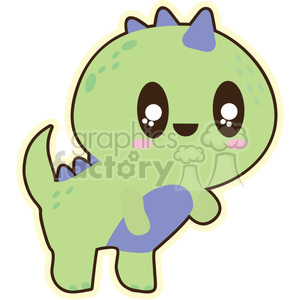   green baby dinosaur cartoon character illustration 