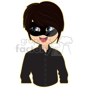   Masquerade Boy cartoon character vector image 