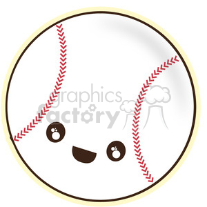 Baseball cartoon character vector clip art image