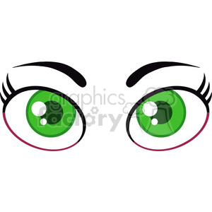   Royalty Free RF Clipart Illustration Cartoon Women Green Eyes 