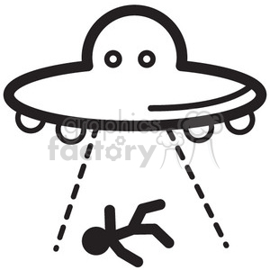 ufo abduction vector icon