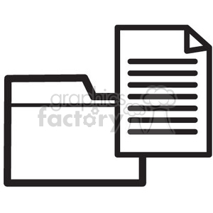 folder and files vector icon