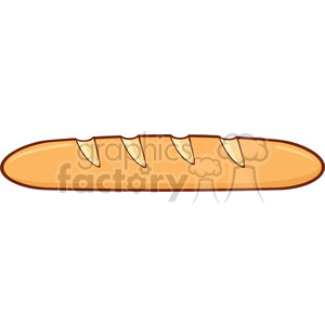 illustration cartoon french bread baguette vector illustration isolated on white background