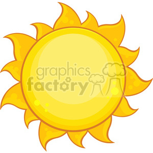 coloroful yellow simple sun with gradient vector illustration isolated on white background