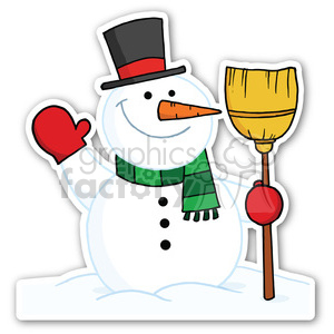 Cheerful Snowman for Christmas Holidays