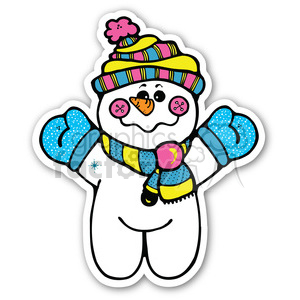   christmas snowman v4 sticker 