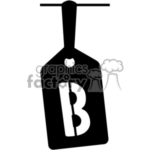 Luggage Tag with Letter B