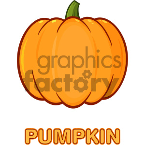 Pumpkin Fruit Cartoon Drawing Simple Design Vector Illustration Isolated On White Background With Text Pumpkin