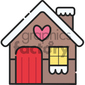 christmas house vector icon