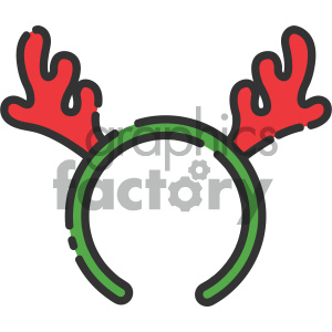   reindeer antlers vector icon 