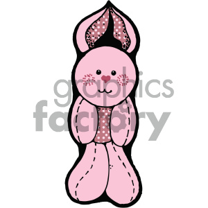 Cute Cartoon Pink Bunny Rabbit