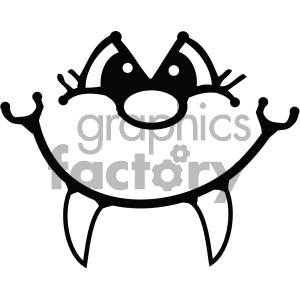 Cute Silly Vampire Cartoon Face