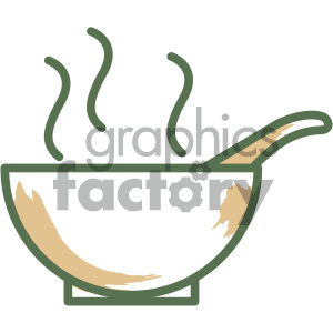 bowl soup food vector flat icon design