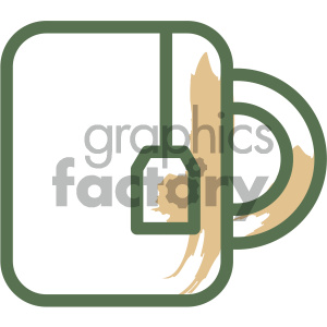 cup of tea food vector flat icon design