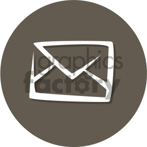 envelope mail circle background vector flat icon