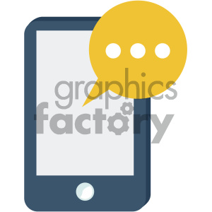 mobile notifications vector flat icon