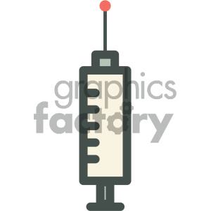 A clipart image of a syringe with a needle symbolizing a medical or healthcare theme.