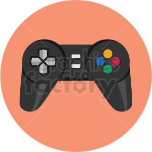 game controller icon with peach circle background