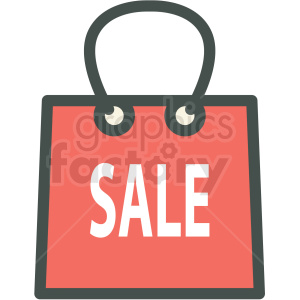 sale shopping bag vector icon clip art