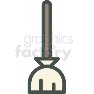 broom halloween vector icon image