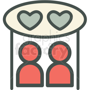 people in love vector icon image