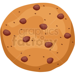 Clipart image of a chocolate chip cookie, representing a popular dessert icon.