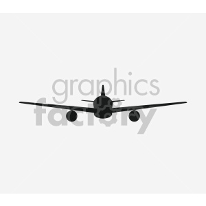 outline front view airplane