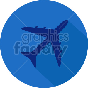   commercial airplane icon blue background 