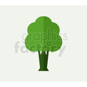 cartoon small tree on light green background
