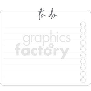 A clipart image of a to-do list with checkboxes on the right side and blank lines for tasks.