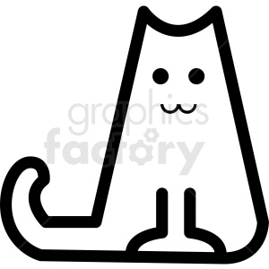 cat outline vector icon clipart