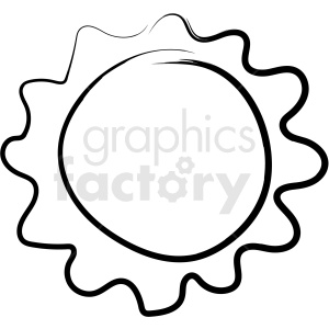 sun drawing vector icon