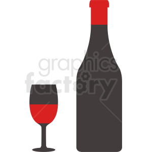wine glass with large bottle 