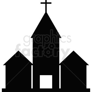 religious church buildings silhouette vector