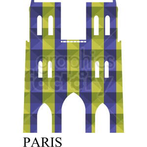 Notre Dame Paris vector clipart