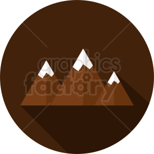 brown mountain vector on circle background