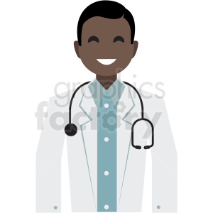black doctor flat icon vector icon