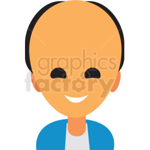 bald man avatar icon vector clipart