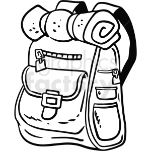 cartoon black+white backpack