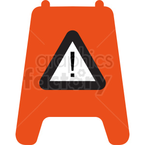 caution floor sign vector clipart