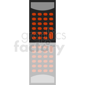 calculator with reflection clipart