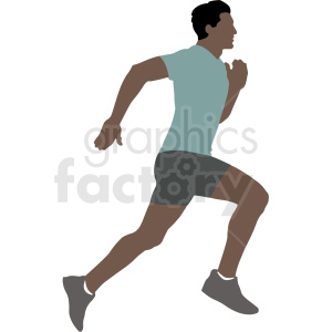 hispanic man running vector illustration
