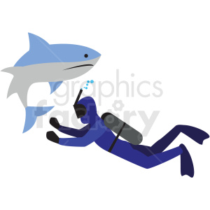 Scuba Diver and Shark