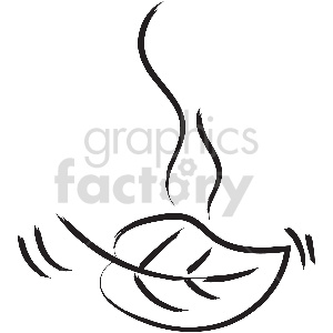 black and white tattoo falling leaf vector clipart