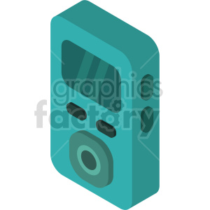   isometric mp3 player vector icon clipart 3 