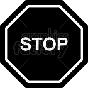 stop sign vector icon clipart 4