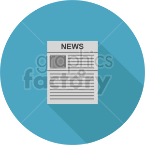 Clipart image of a newspaper with the headline 'NEWS' on a blue circular background.