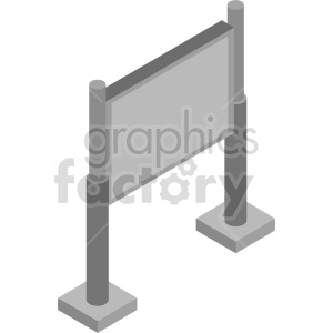 isometric billboard vector icon clipart 3