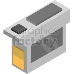 isometric ink cartridge vector icon clipart 4